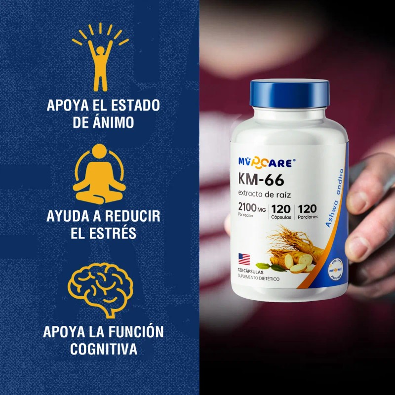 Ashwaga Root C120 Caps Mvpcare Sin Sabor