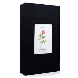 Andiker Photo Album, Photo Album 6 x 4 with 14 x 9 cm Photo Window for 300 Photos, 33 x 18 x 5 cm Linen Photo Album for Weddings, Family Parties, Festivals to Capture Life (Black)