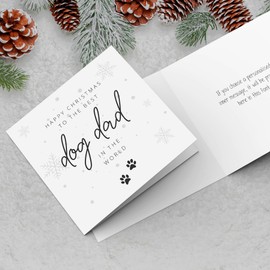 Happy Christmas to the best Dog Dad in the world Christmas Card | Xmas Cards | Cute Christmas Card | For Dad from the Dog | Pet Christmas Card For Dad
