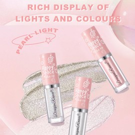 Sitovely 8-Piece Liquid Glitter Eyeshadow Set, Shimmering Multi-Dimensional Eye Shadow, Quick Drying, Long-Lasting, Opaque Metallic Liquid Eyeshadow Eye Korean Makeup