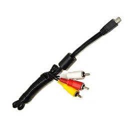 HQRP Mini USB to 3 RCA Audio Video Cable for Canon PowerShot N100, E1, SD880 is, SD890 is, SD960 is, SD970 is, SD990 is Digital Camera ELPH