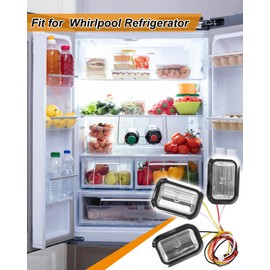 W11205082 W11683244 LED Light Module Fit for Whirlpool KitchenAid Refrigerator, LED Light Chrome Bezel Replace 4844358 W10739303 W10843828