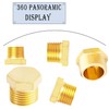 AOPANDA 1/8 NPT Adapter Brass pipe plug, 1/8 NPT plug