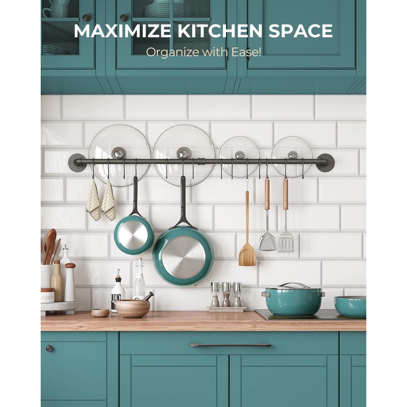 OROPY 38 inch Pot Bar Rack Wall Mounted Detachable Pans
