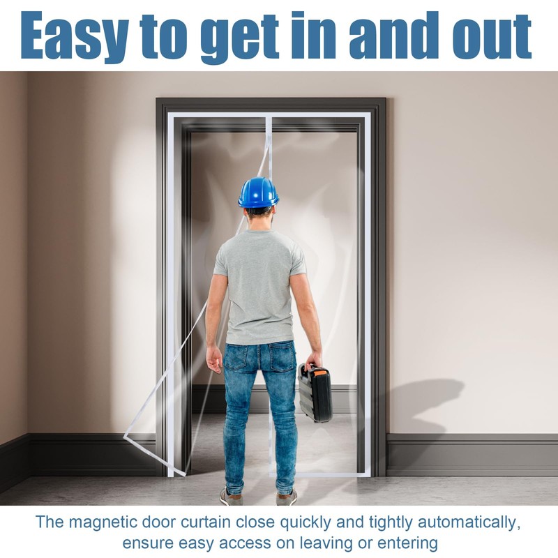 Preboun 3 Sets Dust Barrier Magnetic Dust Barrier Door Kit