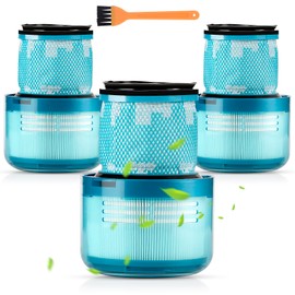 (3 Pieces) Replacement Filters for Dyson V15 Detect Complete V15 Animal Vacuum Filters for Dyson V11 SV14, Replace Part no. 970013-02, 3 Filters Kit, Washable Reusable Filters for V15 V11 SV14