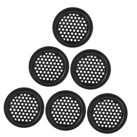 Gadpiparty 6pcs Round Furniture Vent Covers Stainless Steel Mesh Air Vents for Cabinet Wardrobe Ventilation Easy Installation Moisture Prevention Black Opening