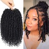 Bileaf 8 Packs Passion Twist Crochet Hair 10 Inch Pre-twisted