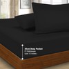 Funky Gadgets Double Fitted Sheet Black Deep Pocket 12 Inch
