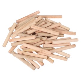 PATIKIL Wooden Dowel Pins 1/2" x 4" (12mm x 100mm) Straight Dowel Rods Wood Fluted Dowels Rods for Crafts Furniture DIY Hardwood Count 60