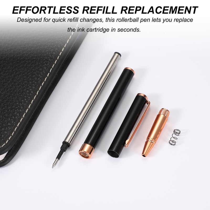 PATIKIL Advanced Metal Rollerball Pen 0.5mm Black Ink Metal Ballpoint