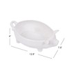 Creative Co-Op White Ceramic Pig Shaped Bowl