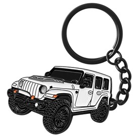Trnerm Car Keychain for Men Women (White)