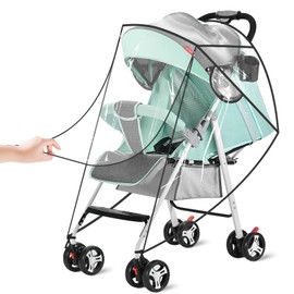 Hysagtek Rain Cover for Pushchair Stroller Buggy Pram Rain Cover for Stroller Baby Stroller Rain Cover with Nylon Waterproof Zipper Travel Weather Shield Raincover