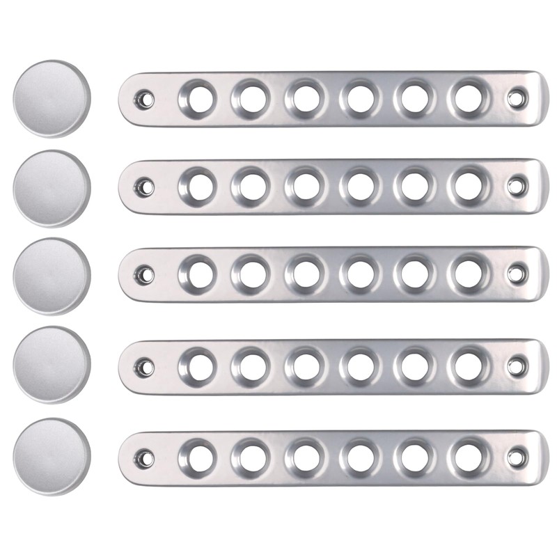 PKEDUO Silver Door Handle Inserts + Push Button Covers Compatible