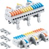 JANDECCN 4pcs DIN Rail Terminal Blocks, DIY Splicing Wire Connectors