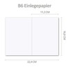 100 x Foldable Insert Paper for B6 Double Cards -