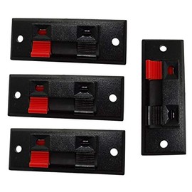 Aerzetix: C43774 Terminal Block for Speakers 55/21 mm Mono 2-Way Push Button Set of 4
