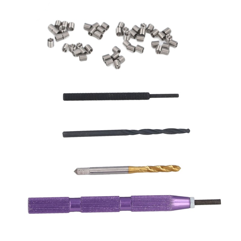 54 Pcs Thread Repair Kit M3x0.5x2D Thread Inserts Damaged Threads