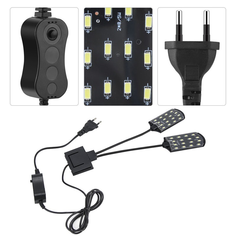 Waterproof Clip on Lamp Slim LED Aquarium Light Plants Grow