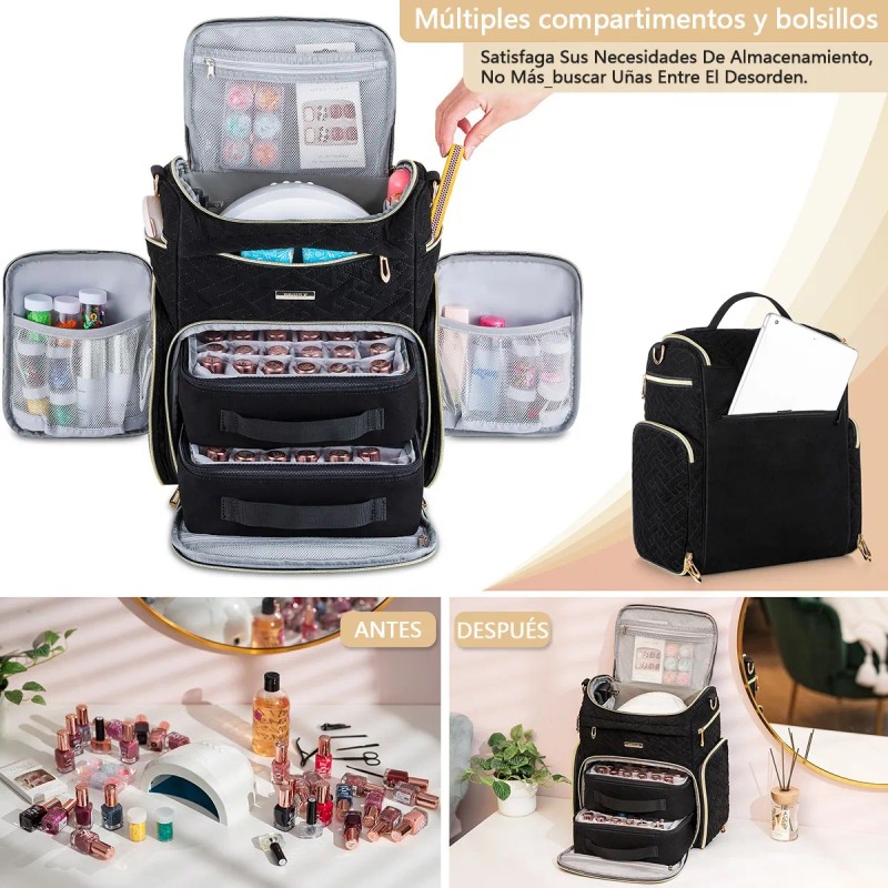 Estuche Profesional Organizador Esmaltes Maletines Maquilla
