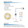 Euiyi COB LED Strip Lights 16.5ft, 6500K Daylight White Dimmable,