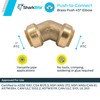 SharkBite 1 Inch 45 Degree Elbow, Push to Connect Brass