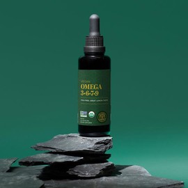 Global Healing Liquid Omega 3-6-7-9, 2oz – Organic, Non-GMO, Quadruple Strength Vegan Formula for Heart, Brain, Joint & Immune Health Support