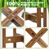 Rnined Adjustable Plant Stand Indoor,Bamboo Mid Century Modern Plants Stands,
