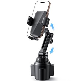 Lamicall Soporte Celular Auto Portavasos - [Fundas Gruesos Amigables] Cuello más Largo Ajustable, Base Celular Automovil, Porta Celular Carro Camión p