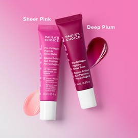 Paula’s Choice Pro-Collagen Peptide Gloss Lip Balm, Hydrates & Smooths Lips, Sheer & Glossy Finish for Fuller Lips, Deep Plum Sheer Tint, Non-Sticky, Cruelty-Free, 0.5 oz