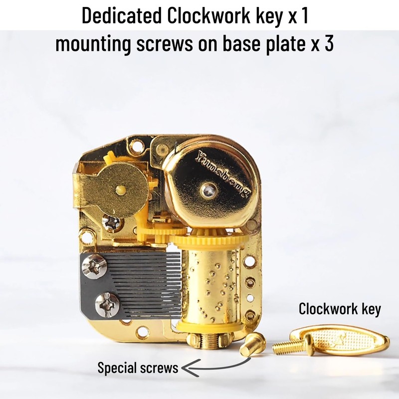 Gueiddi Music Box Mechanism, Jingle Bells 18 Note Musical Movement
