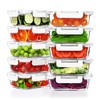 VERONES 10 Pack 22 OZ Glass Meal Prep Containers, Airtight