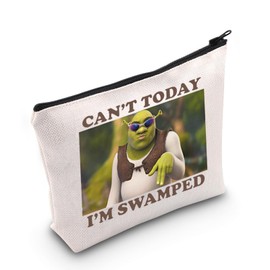 WCGXKO Monster Movie Gift Green Monster Fans Gift Can't Today I'm Swamped Makeup Bag Monster Cartoon Gift (I'm Swamped Bag), CA004