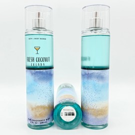 Fresh Coconut Colada 3-Piece Bath Bundle | Set of Three Fine Fragrance Body Mists, 8oz Each