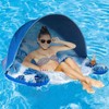 COOLCOOLDEE Pool Float with Canopy,Cup Holder - XL Pool Chair