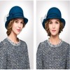 Maitose™ Sombrero de lana de fieltro para mujer, Azul /