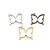 JIHUOO 20 Pcs Mixed Color Butterfly Open Bezel Pendants Charms