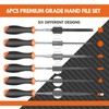CCLIFE File Set 6-Piece Professional Workshop File Set Small Metal