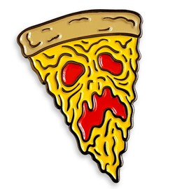 Pinsanity Funny Necronomicon Evil Dead Pizza Slice Enamel Lapel Pin