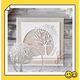 Tree Circle Frame Cutting Dies Stencil Tree Circle Frame DIY Cutting Dies Metal Embossing Stencils for DIY Invitations, Cards, Scrapbook, Embossing, Crafts