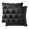 Emma Barclay Nyla Soft Touch Geometric Tufted Cushion Cover (Black)