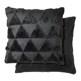 Emma Barclay Nyla Soft Touch Geometric Tufted Cushion Cover (Black)