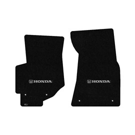 Lloyd Mats Heavy Duty Carpeted Floor Mats for Honda CR-V 1997-2000.5 - Silver H and Honda Word (Black, 2PC - Fronts)