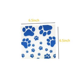 40pcs Blue Paw Print Napkins 2 Layers Paw Print Party Supplies Farm Animal Party Napkins for Animal Themed Birthday Party Western Party Baby Shower(6.5 In)