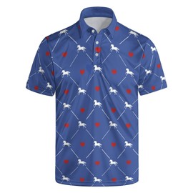 Seconight Funny Horse Golf Shirts for Men Funny Polo Shirts Moisture Wicking Golf Polos Short Sleeve Tennis Shirts Loose Fit