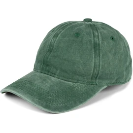 styleBREAKER 04023054 Unisex 6-Panel Vintage Cap, Plain Washed Look, Baseball Cap, Metal Buckle, Adjustable, dark green