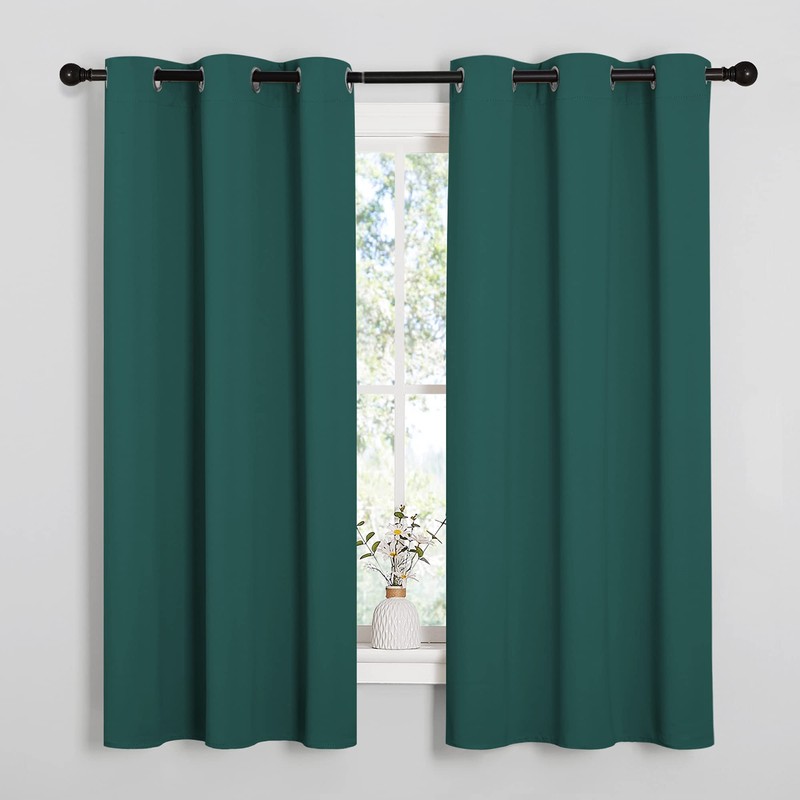 NICETOWN Thermal Insulated Solid Grommet Blackout Curtains/Drapes/Panels for Dining Room