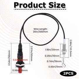 2 Set Propane Push Button Piezo Igniter,Firework Igniter,Grill Igniter Replacement,Bbq Igniter,With 20" Long Wire And Ceramic Electrode Igniter For Gas Fireplace Firepit Oven Heater Kitchen Igniter