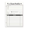 3-Hole Client Profile Cards for Salon, Spa & Hairdresser (100